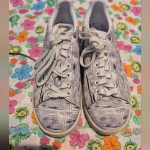 adidas White Multicolor Graphic Low-Top Sneakers